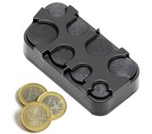 Car Storage Coin Wallet Savings Box for Euro Coin Bank Coin Holder Case Plastic Mini Euro Coin Dispenser Plastic Storage Box