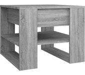 vidaXL Mesa de centro madera de ingeniería 55,5x55x45 cm Blanco, Negro, Roble Sonoma Mesita de Salón o Comedor o Auxiliar Mesa de Café Meuble Salón