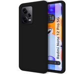 Funda Silicona Líquida Ultra Suave para Xiaomi Redmi Note 12 Pro 5G color Negra