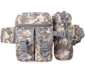 Bolsa táctica para botella de agua, bolsa militar para aficionados al ocio al aire libre, bolsa pequeña deportiva para hombres y mujeres, bolsa de cintura de viaje de camuflaje