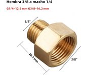 1/8 1/4 3/8 1/2 3/4 Female to Male Threaded Hex Bushing Reducer Connectors Copper Pipe Fitting Water Gas Adapter Connector