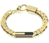 Guess Pulsera Hombre Racer Tag De  Dorado