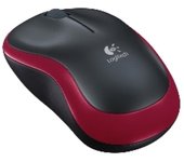 Mouse raton logitech m185 optico wireless inalambrico rojo 2.4ghz