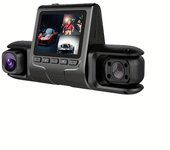 Cámara de tablero con lente frontal 1080P, lente trasera 480P y lente incorporada 48P0 - Cámara de tablero HD con opciones para video de marcha atrás, grabadora de video para coche con sensor G, dvr para coche