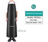 PVC Leather Apron Waterproof Oilproof Heavy Duty Apron For Kitchen Cleaner Thermal Insulation Wear Electric Welding Aprons