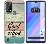 Funda Silicona para Blackview A50 diseño Madera 01 Dibujos