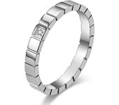 VQYSKO Zircon Checkered Couple Ring Striped Geometric Ring For Wedding Anniversary Valentine's Day Gift Give To Her