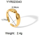 Encanto Anillos de enganche personalizados de acero inoxidable para mujeres y niñas, anillos abiertos de Hip Hop Kpop de Color dorado, regalos de joyería para fiesta