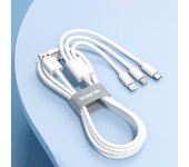 3 in 1 Original 6A Fast Charger Wird Cord For iPhone 11 13 14 Pro Max 8 Xiaomi Huawei USB To Lightning Micro Type C Quick Cable
