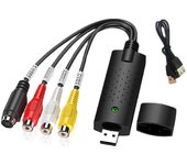Convertidor VHS a digital, adaptador de video USB 2.0 con captura de audio, compatible con NTSC, PAL, SECAM, tarjeta de captura de audio de video para Windows 2000, XP/Vista