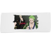 MERCHANDMANIA TOALLA MEDIANA GIMNASIO ABSORBENTE zoro roronoa wano samurai kuina katana suave con bolsita