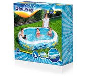 Bestway Piscina Hinchable 2 Camaras Fondo de Mar 262x157x46 cm +3 Años Jardin 54118