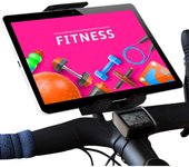 Tawis Soporte Tablet Bicicleta estatica Compatible con iPad valido manillares de Todo Tipo y Bicicletas de Spinning Rodillo Cinta de Correr