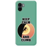 Funda Silicona Líquida Verde para Xiaomi Redmi A1 diseño Mujer Escalada Dibujos