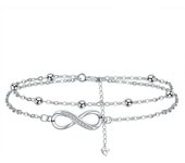 Bracelet Femmes Argent 925, Bracelet Femme Réglable 17+4cm - Fête des Mères Saint Valentin Cadeau - Avec Boîte Cadeau argent-Trèfle à quatre feuilles