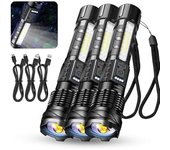 Linterna, linterna táctica led, linterna táctica a70 ipx7, linternas tácticas recargables por usb, linterna de lúmenes altos resistente a golpes,Linterna Recargabl