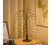 192-LEDSparkling Willow Tree Bonsai -Festive Artificial Christmas Decor - Enchanting Fairy Lights for PartyHome Bedroom & Shelf