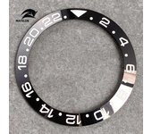 MATELION 39.8mm Ceramic Alloy Slope Watch Bezel Insert Ring Fit 43mm Watch Case NH35 NH34 GMT Diver Men Watch Part Accessories