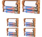 Portarrollos Triple de Madera para Cocina. Pack 6 Soportes de Papel Aluminio, Film y Rollo de Papel de Cocina. Organizador de Pared Elegante y Práctico. Tamaño 35,7x29,5x9,3 cm. Ideal para Hostelería, Bar, Restaurantes, Cafeterías, Hoteles, Comercios