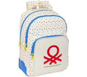 Mochila Doble Adapt.Carro Benetton "Topitos" 32X42X15 (Safta 612351773)