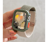 Case+ Nylon Strap For Apple Watch Band Ultra 49mm 44mm 40mm 45mm 41mm Cute Braided Bracelet For iWatch 5 6 SE 7 8 9 Accessories