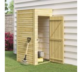 vidaXL Caseta de almacenaje de jardín madera de pino 100x110x218 cm