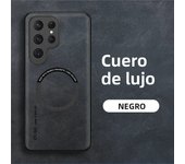 Magnetic Leather Phone Case For Samsung S24 Ultra S23 FE S22 S21 S20 5G Note 20 Ultra 10 Plus Wireless Charging Cover Etui