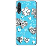 Tumundosmartphone Funda Gel Tpu para Xiaomi Mi A3 diseño Mariposas Dibujos