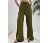 New autumn and winter versatile solid color floor length wide leg pants casual pants