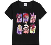 The amazing digital circus T-Shirts Children Short Sleeve Boys Girls Cartoon Pomni Tops Casual Clothes Spring Summer