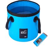 Cubo plegable con asa, ligero y plegable, 20 l, para lavar platos, portátil, multifuncional, color azul