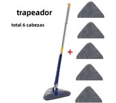 2024 Self-wringing Triangle Extended Mop X Type Microfiber Floor Squeeze Free Hand Washing Lazy Tool Rotate Household Cleaning