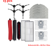 For Roborock S8 S8 Pro Ultra S8+ robot Vacuum Cleaner mop Choth vacuum bag Accessories Side Brush Filter Replaceable Spare Parts