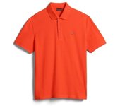 Polo Napapijri para hombre de manga corta con bandera bordada en el pecho  NP0A4GB3R051 RED CHERRY