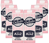 Pack 24ud Leche Desnatada DELEITE 1L (4 packs de 6 bricks de 1L)
