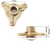 1pc 4 Stud 3 Hole Axle 23T Spline Spline Mounting Bracket Hub Fits 50cc 125cc 150cc 250cc Quad Dirt Bike ATV Buggy