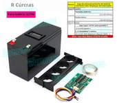 Turmera 12V 7A Lifepo4 Battery Box with 4S 40A Balance BMS 1X4 32650 32700 Holder Switch Displayer Replace Lead-Acid Battery Use