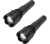 LED ATOMANT Linterna LED Recargable USB con Zoom, Alta Potencia y Batería 18650 de Larga Duración, 5 Modos de Luz, IPX4 Resistente al Agua, Ideal para Uso Táctico, Trabajo, Camping, Senderismo, Ciclismo y Actividades al Aire Libre
