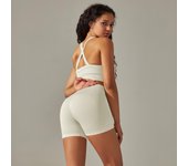 SSITO Conjunto de Yoga para Mujer, Chaleco Deportivo para Gimnasio, High Belt leggings, traje de 2 piezas, ropa de entrenamiento sin costas, chándales para correr y Fitness