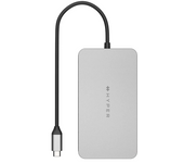 Puerto Replicador Usb-C Hyper 2Xhdmi 4K Rj45 2Xusb 3.0 Sd Microsd Usb-C Pd 100W Jack Space Gray