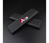For Audi A3 A4 A5 A6 A7 A8 Q3 Q5 Q7 Q8 TT S LINE Car Accessories 2Pcs Car Seat Belt Nappa Leather Safety Belt Shoulder Covers
