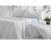 Juego de Sábanas Burrito Blanco Dorvel - 873 con Diseño de "Flor": Elegancia, Confort y Durabilidad para Tu Descanso 50% Algodón.