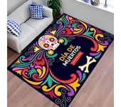Mexican Day of The Dead Carpet for Living Room Decor Table Skull Sacrifice Rugs Bedroom Bedside Floor Mat Halloween Decoration