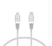 Ksix Cable carga y datos Blanco / Cable USB-C a lightning 2M / 60W