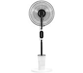 Ventilador Humidificador Pie fabrilamp modelo Iceberg Blanco/negro 80w 3velocidades 3aspas Nebulizador 125x43x38cm Tanque Agua 2,8l