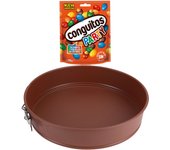 Pack repostería:CONGUITOS PARTY DOYPACK 168G+Molde tarta 26x6.5cm acero agros