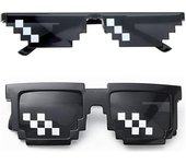 2 Pares de Gafas Pixeladas, Gafas de Mosaico de Píxeles, Gafas de Sol Thug Life, Gafas Cool Thug, para Viajes, Fotografía