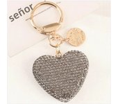 Heart-shaped keychain car key pendant, stylish tag openable heart key ring bag pendant