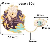 Jujutsu Kaisen Gojo Satoru Ryomen Sukuna Cosplay Brooch Badge Prop Anime Chain Metal Man Woman Pin Props Cartoon Accessories