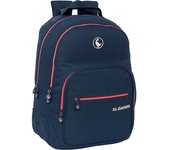 SAFTA  MOCHILA DOBLE ADAPT.CARRO EL GANSO "CLASSIC" - Mochila con Asas Ajustables y Espalda Ergonomica - Mochila con Compartimientos con Cremallera - Mochila Diseño Único y Licencia Oficial By EL GANSO "CLASSIC"